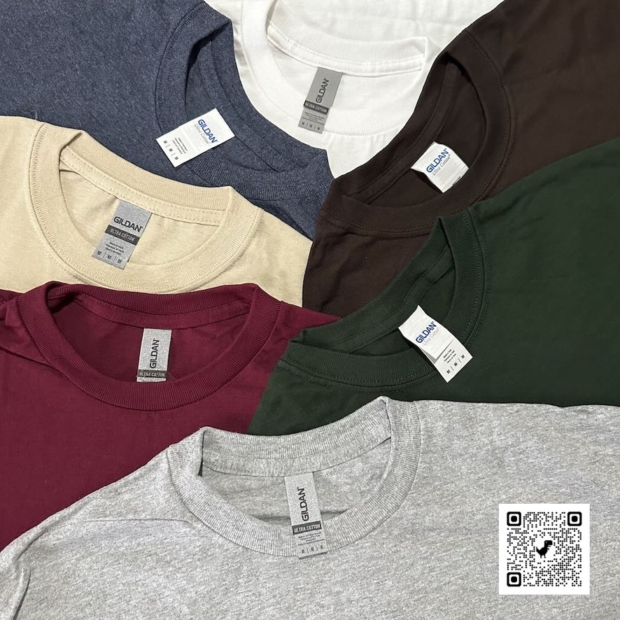 GILDAN Ultra  Crew 6.1 oz เสื้อยืดคอกลมคละสี / สินค้านำเข้าจาก USA Made in Haiti - Honduras