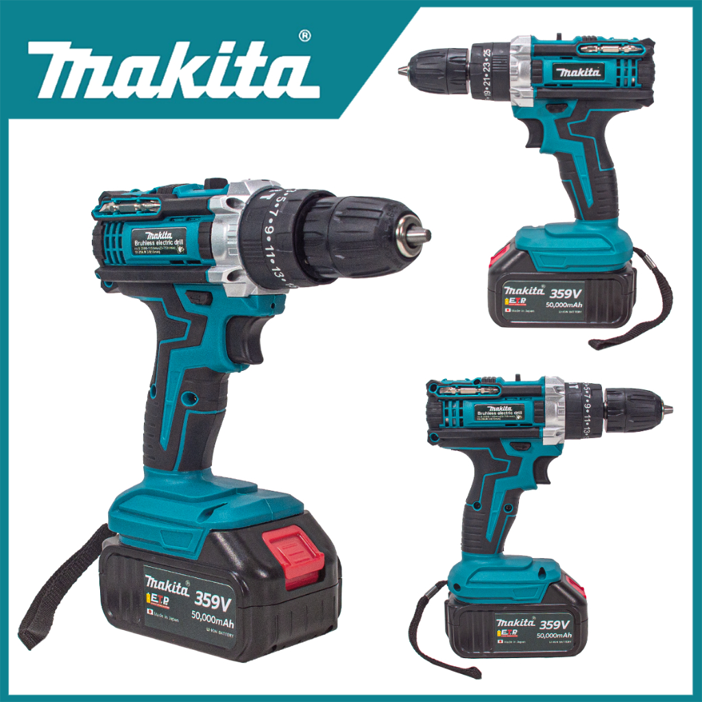 MAKITA ชุดสว่านพร้อมเครื่องเจียรไร้สาย 3 ระบบ(Brushless) 359V(AAA) < สินค้าตรงปก รับประกันคุณภาพ >(MJ) - รูปที่ 2
