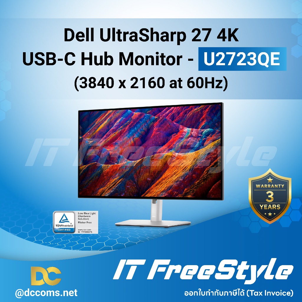 Dell UltraSharp 27 4K USB-C Hub Monitor - U2723QE [3ปี Dell Onsite]