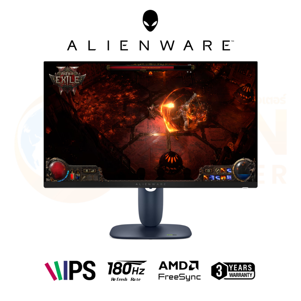 DELL MONITOR (จอมอนิเตอร์) ALIENWARE AW2725DM 27" IPS 180Hz - 3 YEAR