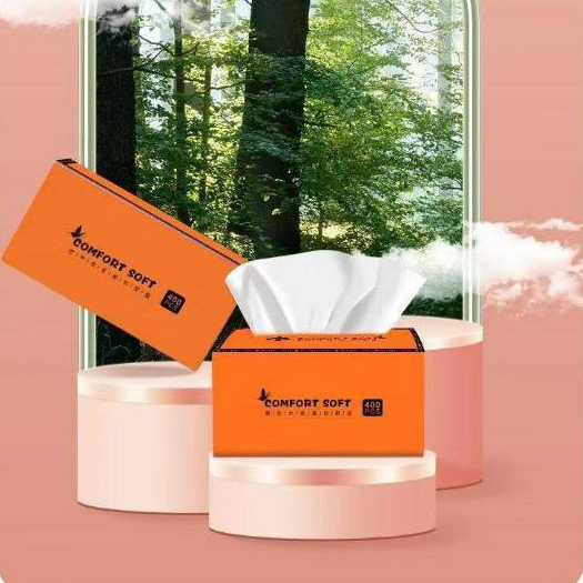 กระดาษทิชชู่ ห่อส้ม 1ห่อ 400 แผ่น comfort soft ราคาต่อห่อ