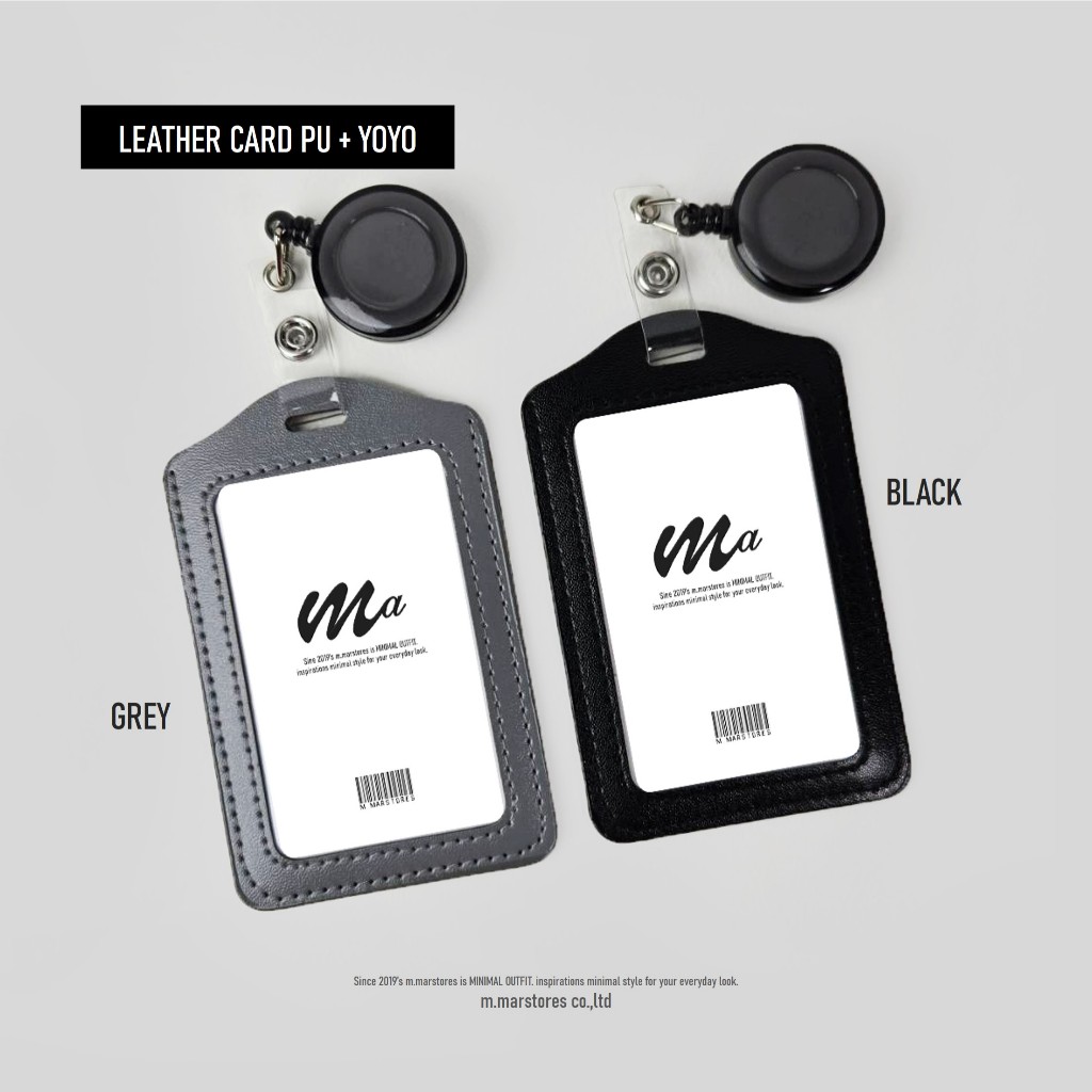 𝗬𝗢𝗬𝗢 𝗟𝗘𝗔𝗧𝗛𝗘𝗥 𝗖𝗔𝗥𝗗 ที่ใส่บัตรแบบหนัง กรอบบัตร + ที่เสียบโยโย่ (m.ma)