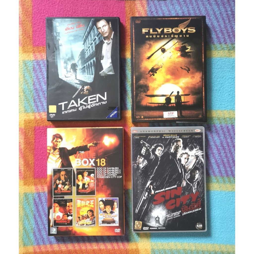 DVD ดีวีดี​ Taken​ เลียม​ นีสัน​ Flyboys  เจมส์​ ฟรังโก​ รวมหนังจีน​ คนตัดคน​ คนเล็กไม่เกรงใจ​นรก​ ส