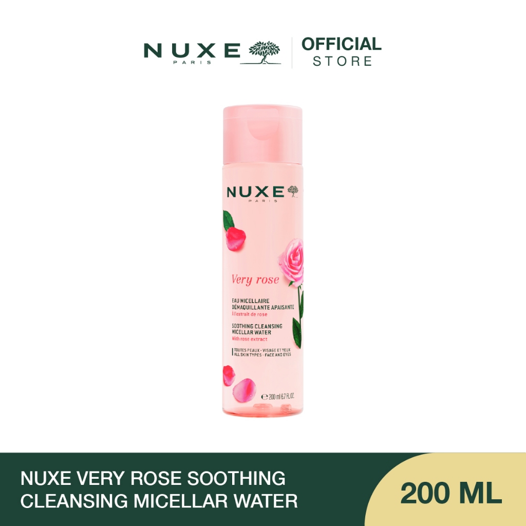 NUXE VERY ROSE SOOTHING CLEANSING MICELLAR WATER 200 ML ไมเซลล่า คลีนซิ่ง วอเตอร์ ล้างเครื่องสำอาง ส