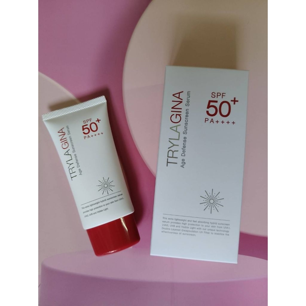 ไตรลาจิน่าครีมกันแดดSPF50+PA++++ตัวใหม่ขนาด30mlลดราคาร้านเปิดใหม่สินค้าเป็นสินค้าล็อตใหม่พร้อมส่ง