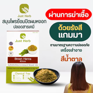 สมุนไพรย้อมหงอก 6 สี ผ่านแกมมาฆ่าเชื้อจุลินทรีย์ ผงพืชล้วน ไร้เคมี 100% จัสต์ เฮิร์บ Just Herb