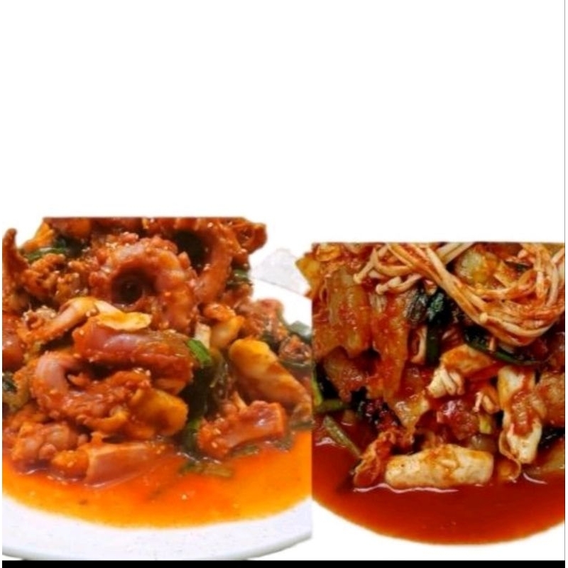 set1อย่างละ500gกรัมกิมจิปลาหมึก+แมงกระพรุนกิมจิ500g