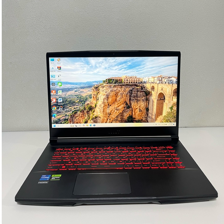 โน๊ตบุ๊ค มือสอง Notebook MSI core i7 gen12 รุ่น GF63 Thin12VE-046 M.2 512G Ram16G  จอ15.6 นิ้ว การ์ด