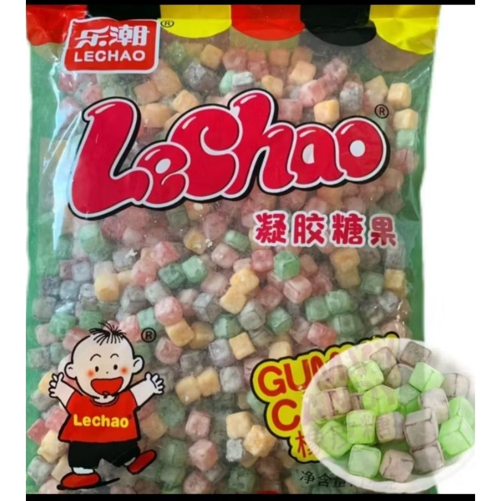 เยลลี่น้ำแข็ง ตราเด็ก Lechao ขนมฮิตติดเทรน น้ำหนัก 1 กก. ขนมหน้าโรงเรียน