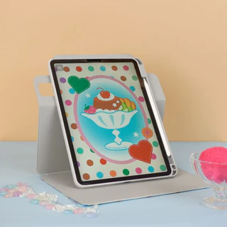 LAONGMOON เคสไอแพดหมุนได้ 360° แบบฝาพับ พิมพ์ลาย Lucky Girl Collection ipad case ใส่ปากกาได้