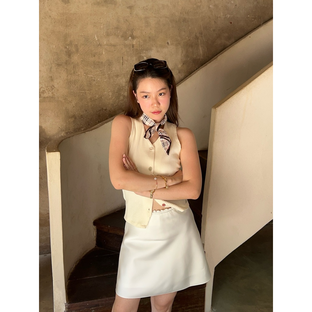 Short-satin-skirtกระโปรงกางเกง