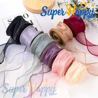 (ตัดแบ่ง 1 หลา)ริบบิ้นผ้าโปร่ง ผ้าชีฟองเกาหลี ซีทรู สำหรับงา…