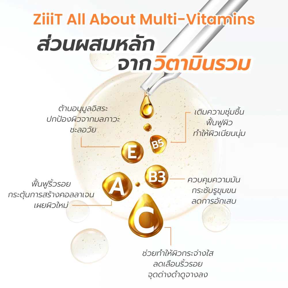 ZiiiT All About Multi-Vitamins 18 ml. เซรั่มบำรุงผิวหน้า วิตามินรวม thumbnail 4