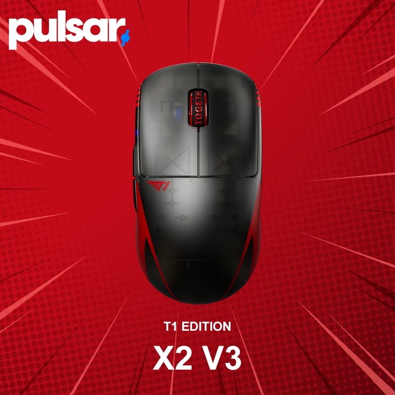 เมาส์เกมมิ่งไร้สาย Pulsar X2 v3 T1 Edition ประกันศูนย์ 2 ปี