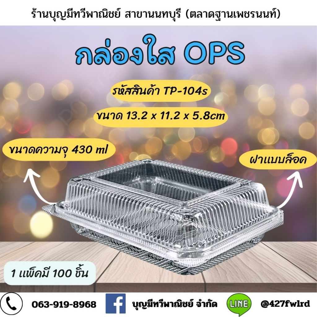 กล่องข้าวฝาล๊อค TP-104S