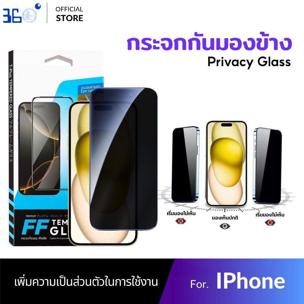 [🇰🇷360°] ฟิล์มกันเสือก iPhone กันมอง ฟิล์มไอโฟน 17e 17 17promax 16 15 16promax 13 17pro 15promax 16p