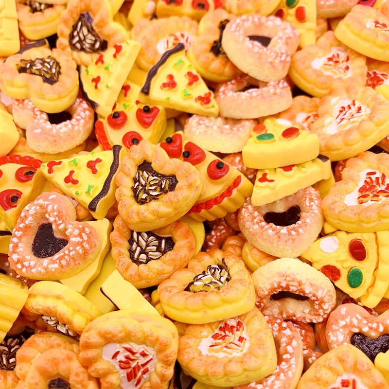 ่j341 ขนมอบพิซซ่าจิ๋วของเล่นแพ็คละ 10 ชิ้น