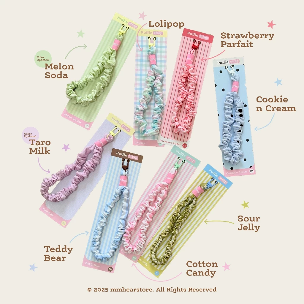 Puffie Strap สายคล้องข้อมือ สายคล้องมือถือ | mmheartstore