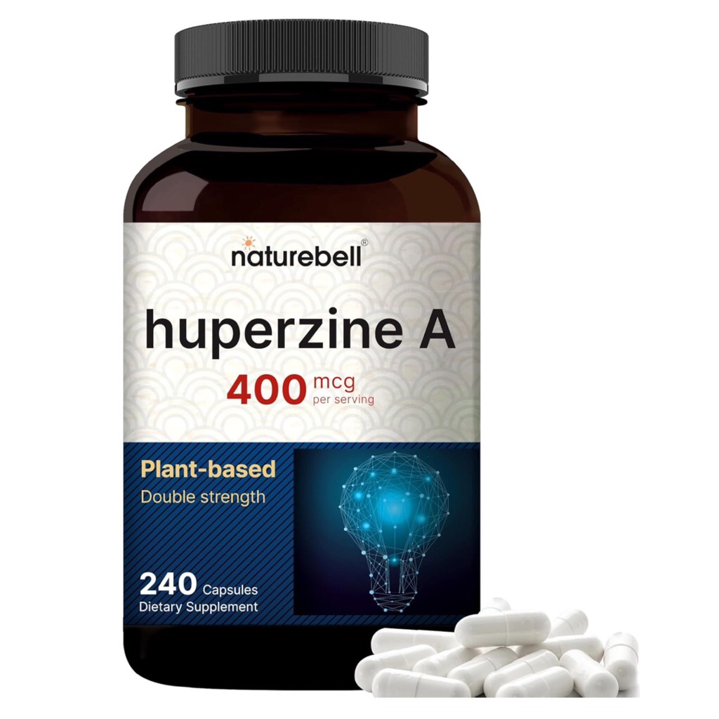 ( NATUREBELL ) HUPERZINE A 400 MCG ( 240 แคปซูล ) นำเข้าจากอเมริกา
