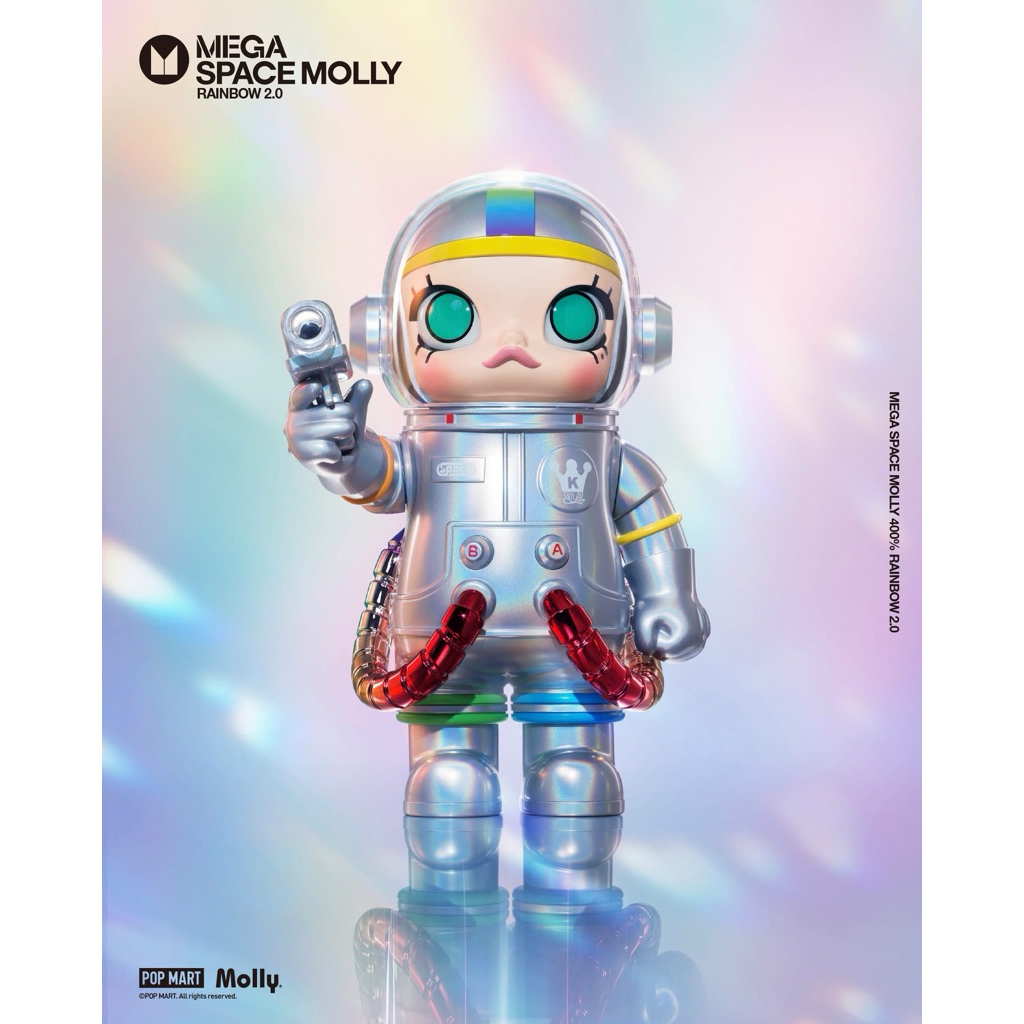 🧡🧡พร้อมส่ง💚💚  Mega Space Molly 400% : Rainbow 2.0