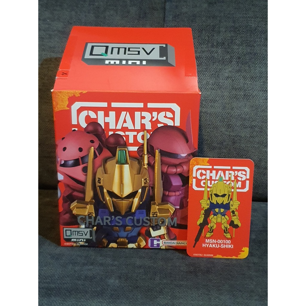 Blind Box gundam QMSV Mini Char's custom Hyaku Shiki Popmart Bandai Namco กล่องสุ่มเฮียคุชิกิ MSN-00