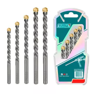 Total ดอกสว่านเจาะปูนเหล็กเหนียว 5 ตัวชุด รุ่น TACSD5055 (5 Pcs Masonary Drill Bit Set) ของแท้100%