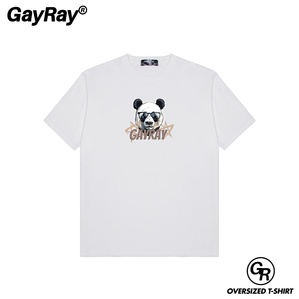 GayRay ⎰PANDA⎱ เสื้อยืดโอเวอร์ไซส์ Cotton 100% นุ่่ม ใส่สบาย