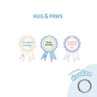 Hug and Paws Ribbon  ชาร์มประดับปลอกคอ  สร้อยคอสำหรับสัตว์เล…