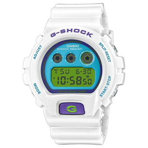 G-Shock นาฬิกาข้อมือผู้ชาย สายเรซิ่น สีขาว รุ่น DW-6900,DW-6900RCS,DW-6900RCS-7