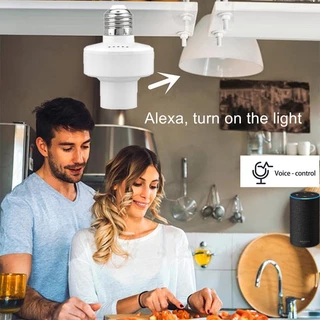 Tuya WiFi สมาร์ทซ็อกเก็ต E27 อะแดปเตอร์หลอดไฟ LED ผู้ถือ E27การควบคุมด้วยเสียง（สมาร์ทซ็อกเก็ตหลอดไฟ）