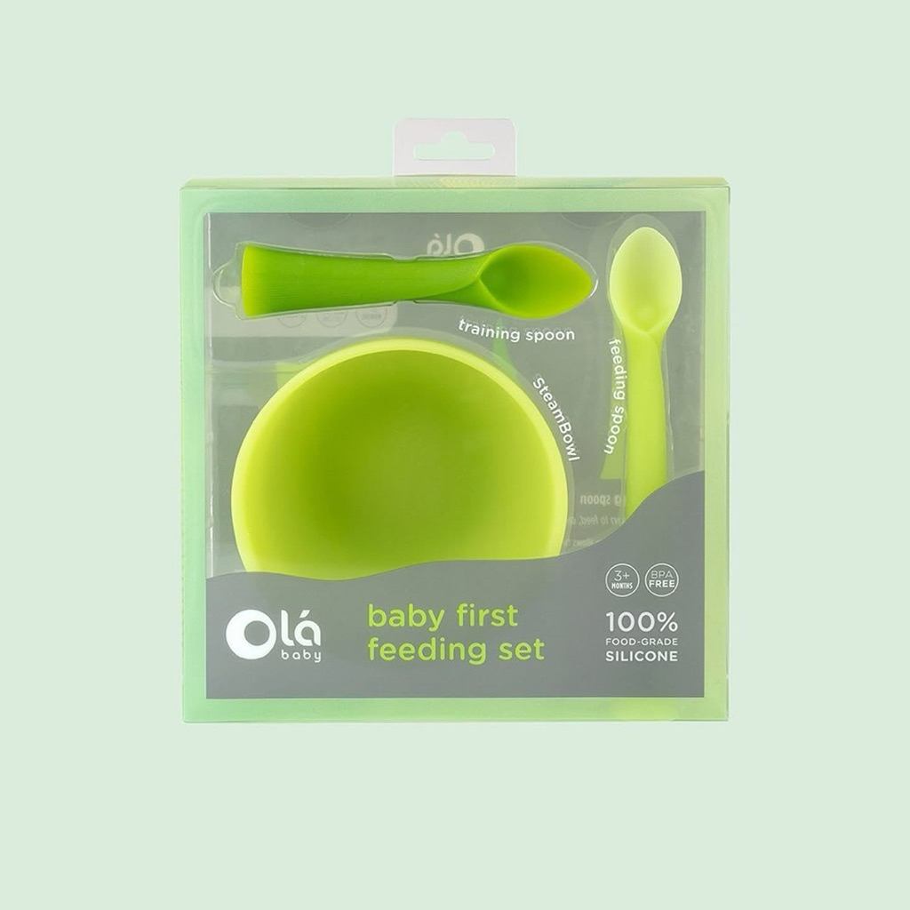 Olababy setถ้วยช้อนส้อมหัดทาน