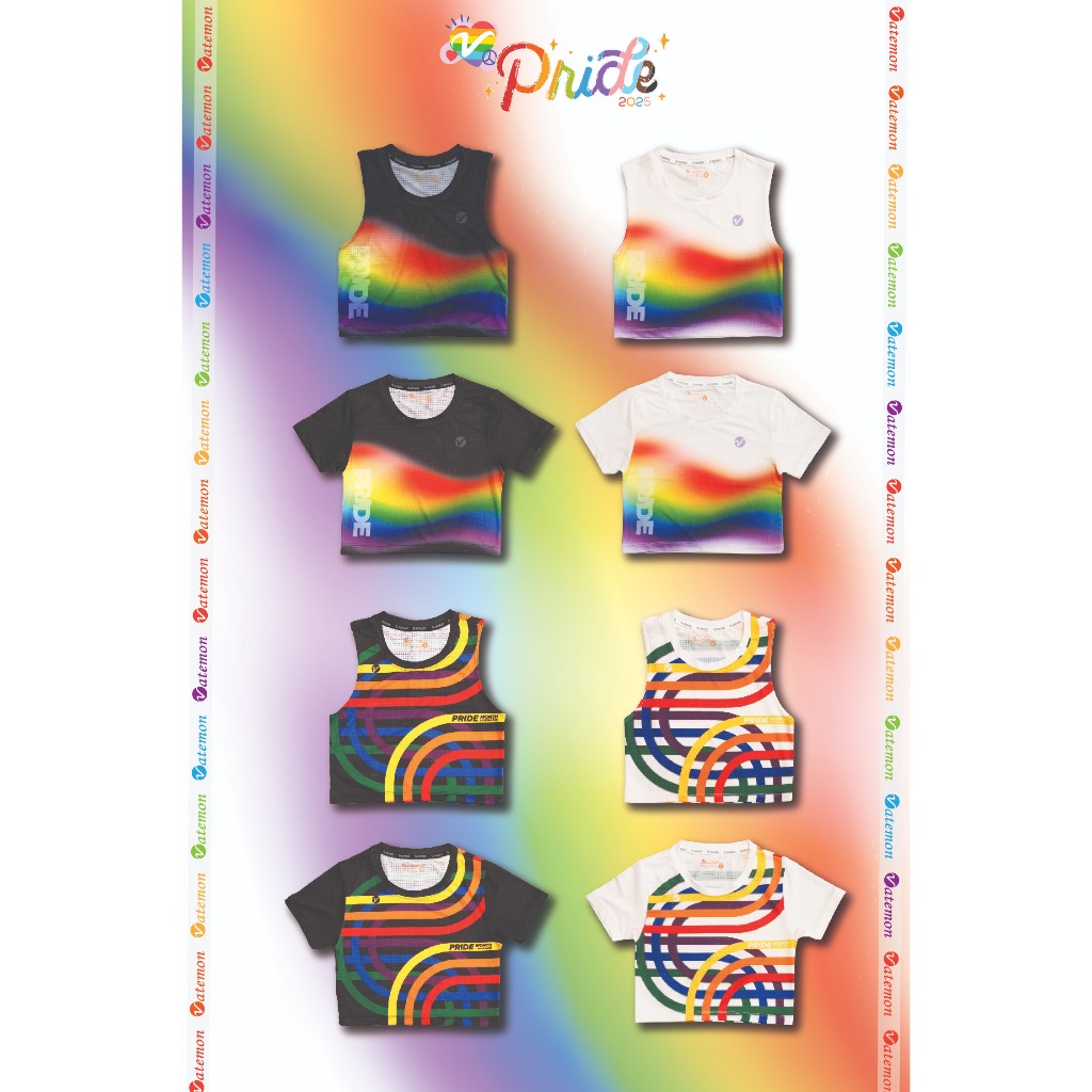 Vatemon "Pride 2025 Collection'' ครอปแขนสั้น/ครอปแขนกุด