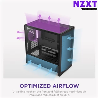 CASE NZXT H3 FLOW [2025] BLACK : CC-H31FB-01