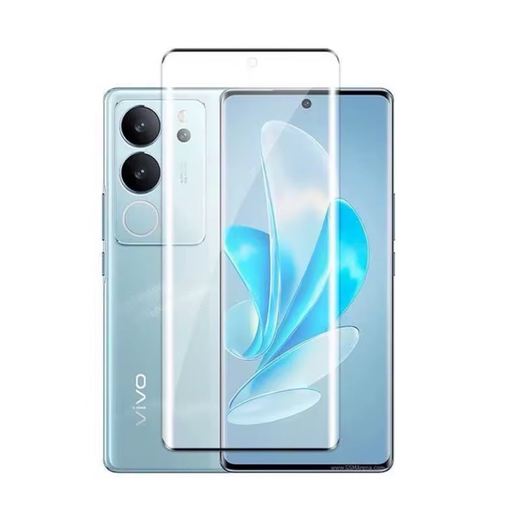 ฟิล์มกระจกเต็มจอ Vivo V29 5G กาวเต็มแผ่น ใสเคสได้ ฟิล์มกันรอย ฟิล์มโค้ง ฟิล์มVivo V29 5G