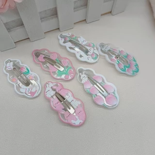 COD-พร้อมส่ง กิ๊บหนีบผม หน้าม้าคลิปด้านข้าง สีชมพูดอกทิวลิป น่ารักหวาน สไตล์เกาหลี นักเรียนสำหรับผู้หญิง 1 ชิ้น
