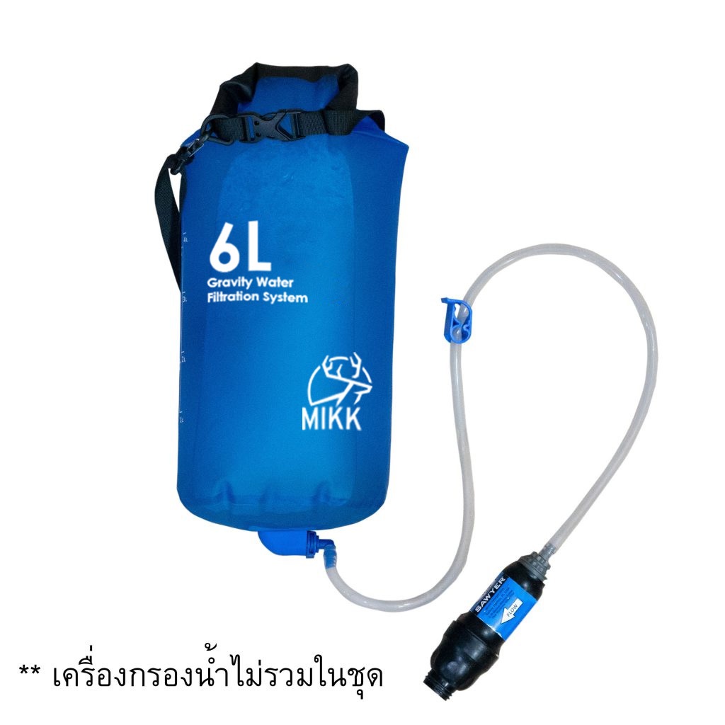 ถุงน้ำแขวน 6 ลิตร พร้อมท่อต่อทำเครื่องกรองน้ำระบบแขวน