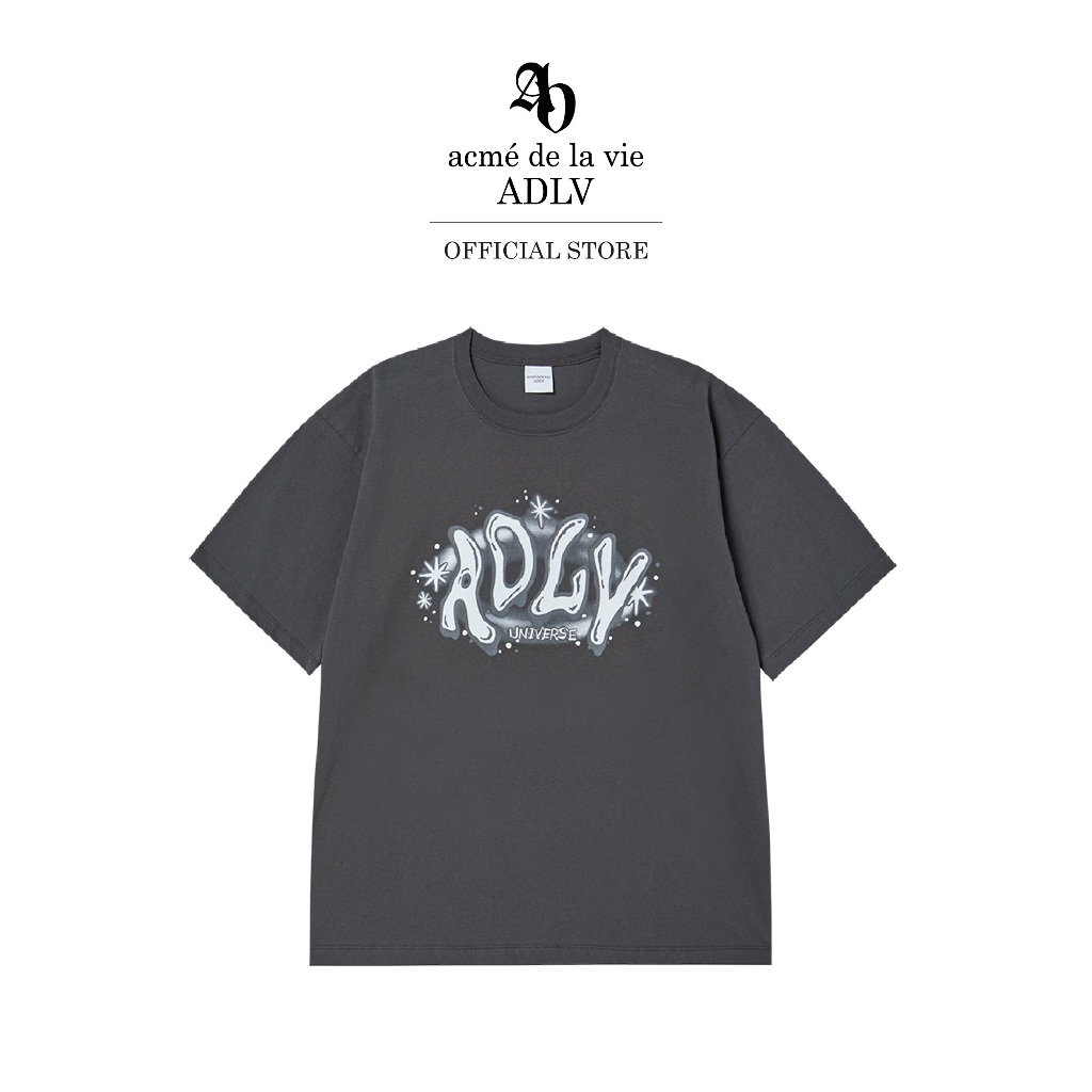 ADLV [acme de la vie] เสื้อยืด Oversize รุ่น Universe Logo Short Sleeve T-Shirt Grey (50152SUVSSU_U5GYXX)