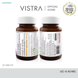 [30 เม็ด&หมดอายุ พ.ศ.2572] Vistra Bon-Activ UC II 40 mg. วิสทร้า บอน แอคทีฟ ยูซี ทู 40 มก.