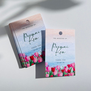 ป้าย Tag ทรงสี่เหลี่ยม ห้อยสินค้า ห้อยของชำร่วยงานแต่ง (สั่งขั้นต่ำ50ชิ้น)