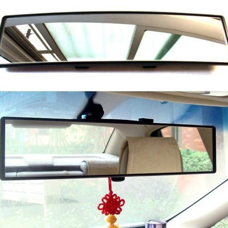 กระจกมองหลังรถยนต์ เลนส์สะท้อนแสง ขนาด 7x30 cm ทรงโค้ง กระจกส่องหลัง 300MM กระจกมองหลังตัดแสงออโต้ ติดตั้งเองสะดวก - รูปที่ 6