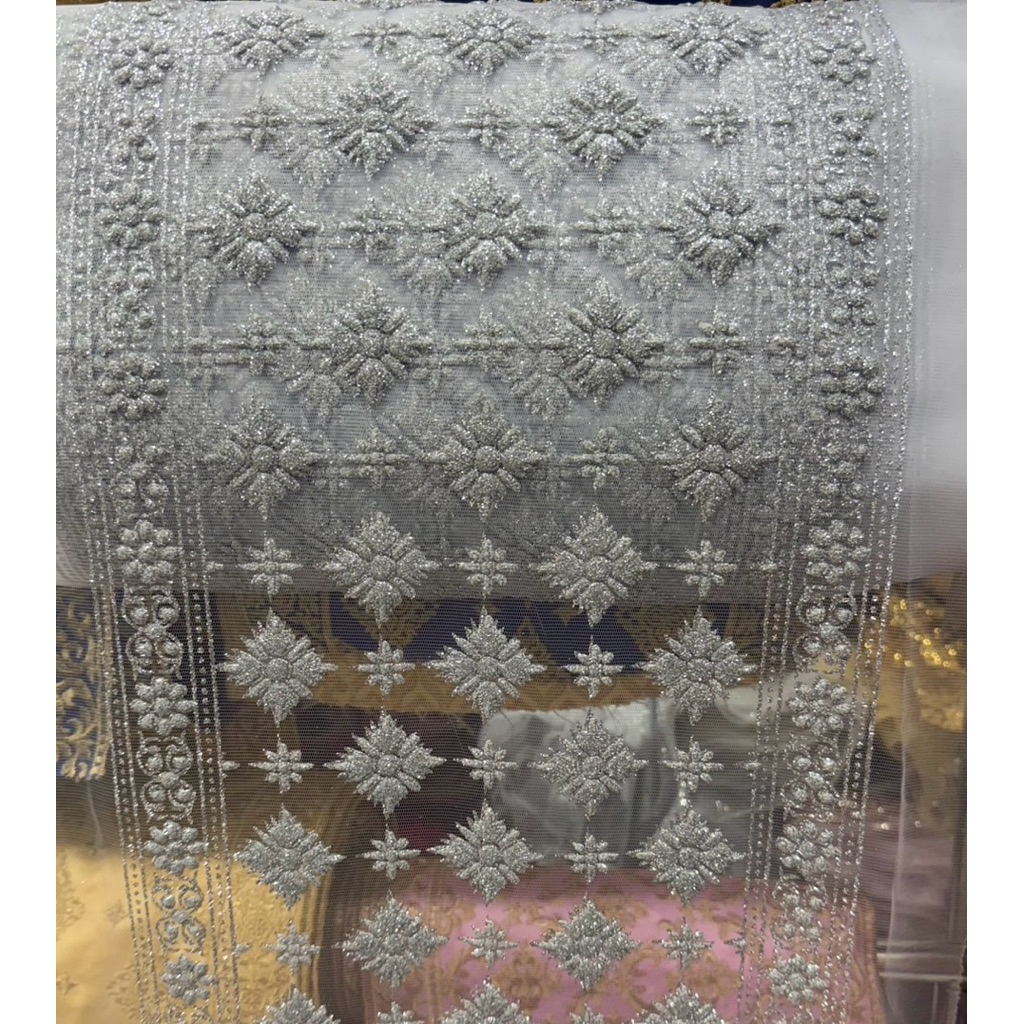 สไบกากเพชร เนื้อผ้าโปร่งแสง