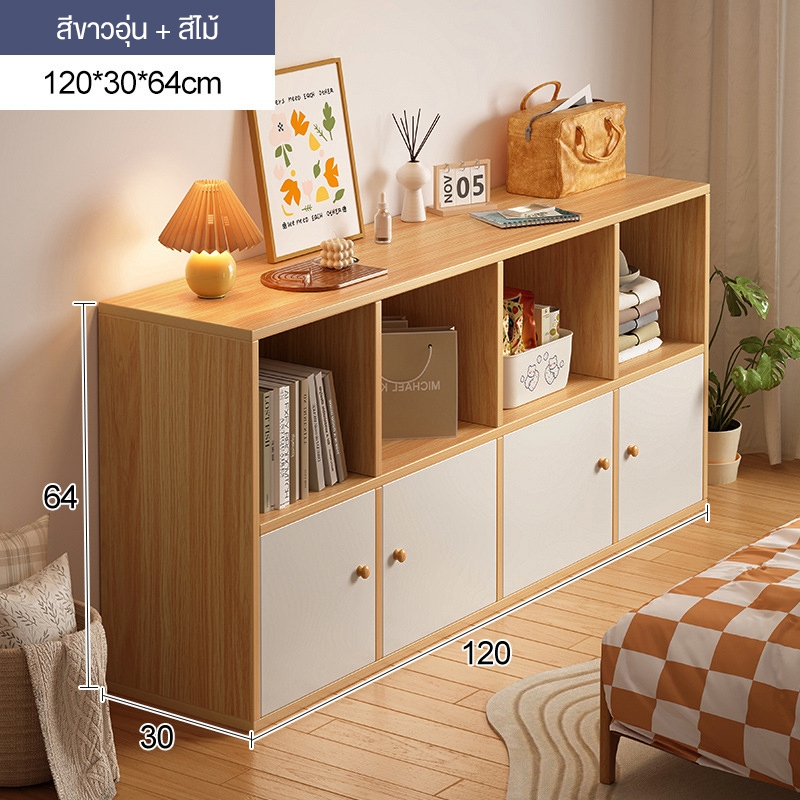 ตู้เก็บของ ชั้นวางของ 8/10ขัดแตะ สือตู้เก็บของ 120/106/50CM เปิดชั้นวางจอแสดงผล มีให้เลือกหลากหลายขนาด