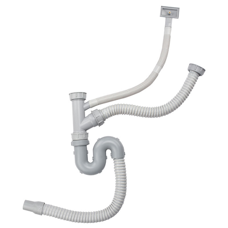 ชุดท่อย่นดักไขมันอ่างล้างจาน หลุมคู่ 1½” SBT-191