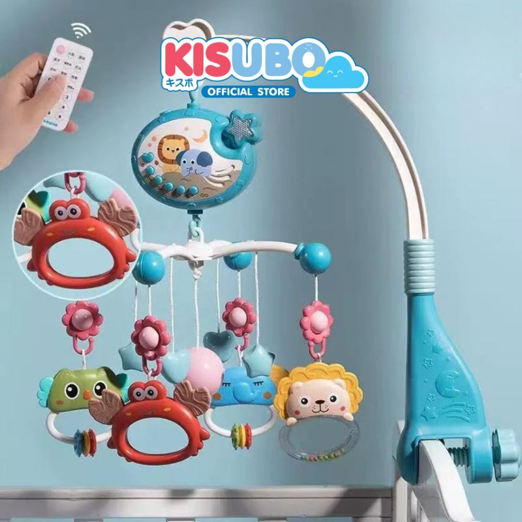KISUBO โมบายเด็ก 34.5-42.5cm Baby Musical Mobile วัสดุ ABS มีเสียงและไฟ หมุนได้ 360 องศา