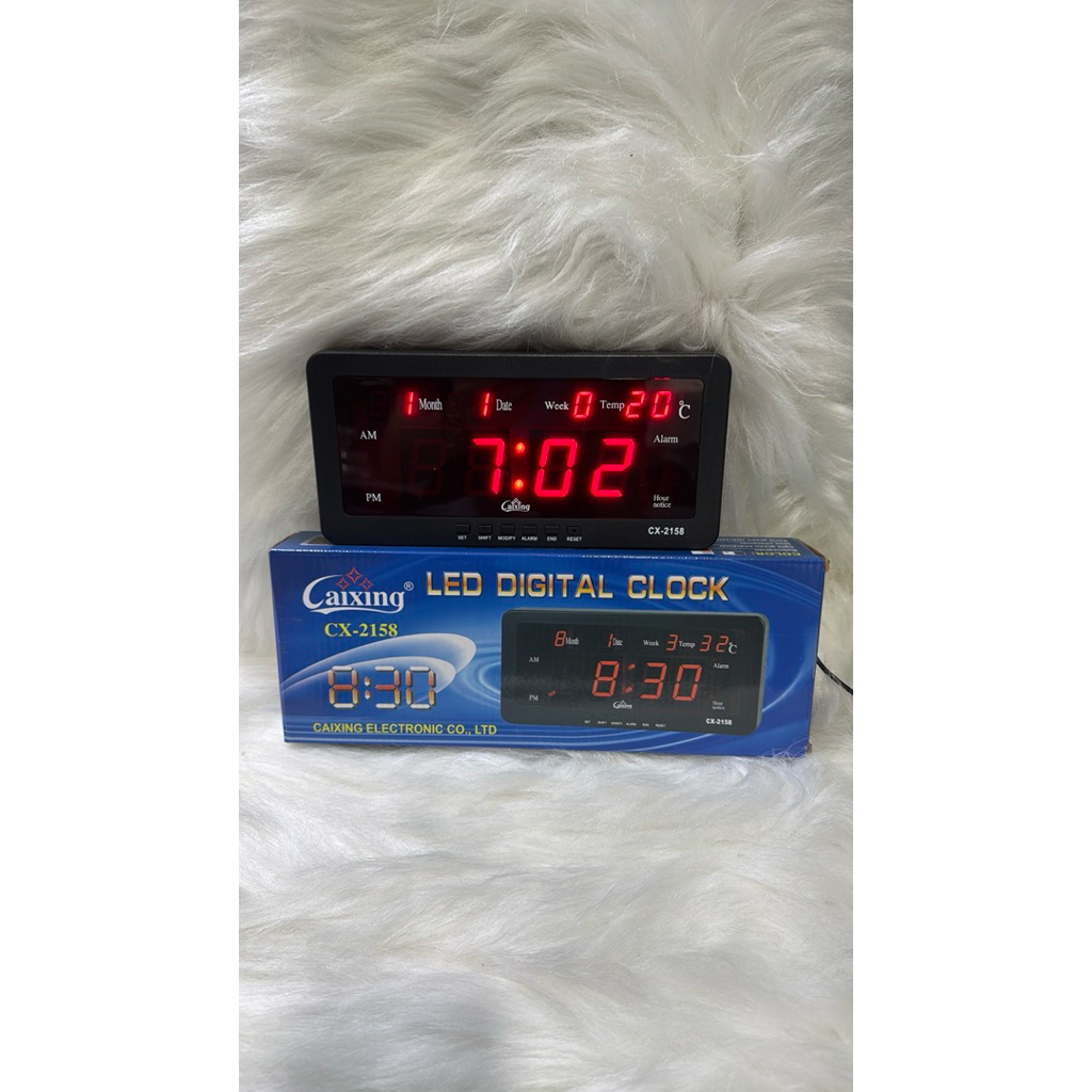 นาฬิกาดิจิตอล CX2158สีแดงเสียบไฟบ้าน