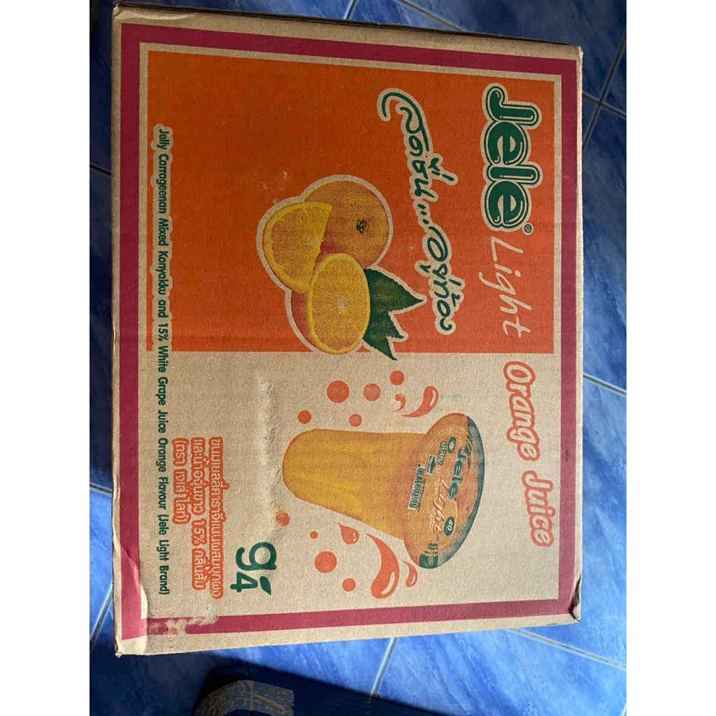 เจเล่ ไลท์ส้ม 125มลx6 จำนวน12แพ็ค ยกลัง