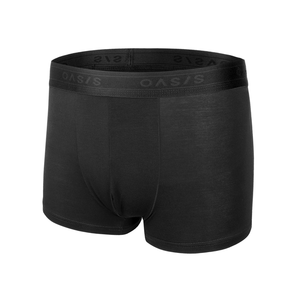 OASIS กางเกงชั้นในชาย เต็มตัว Boxer ผ้าคอตตอน แบมบู ใส่สบาย รุ่น MUWBM-6222  สีดำ
