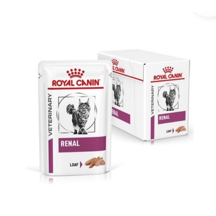Royal Canin Vet Cat อาหารแมวเปียกโรคไต เนื้อละเอียด Renal Loaf 85g*12 ซอง รูปที่ 5