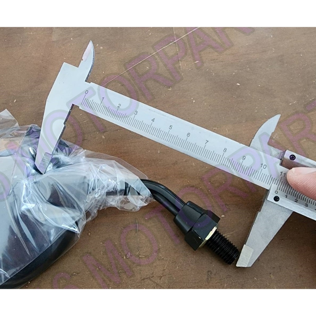 กระจกแต่ง กระจกขาสั้น กระจกมองทรง VICTOR เกลียว HONDA NO.9 # HMA # 1030-909-10ZBL - รูปที่ 2