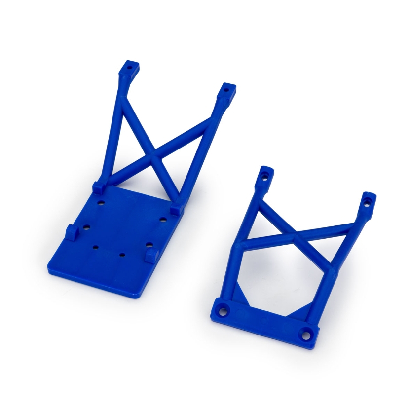 TRAXXAS 3623X Skid plates, front & rear (blue)